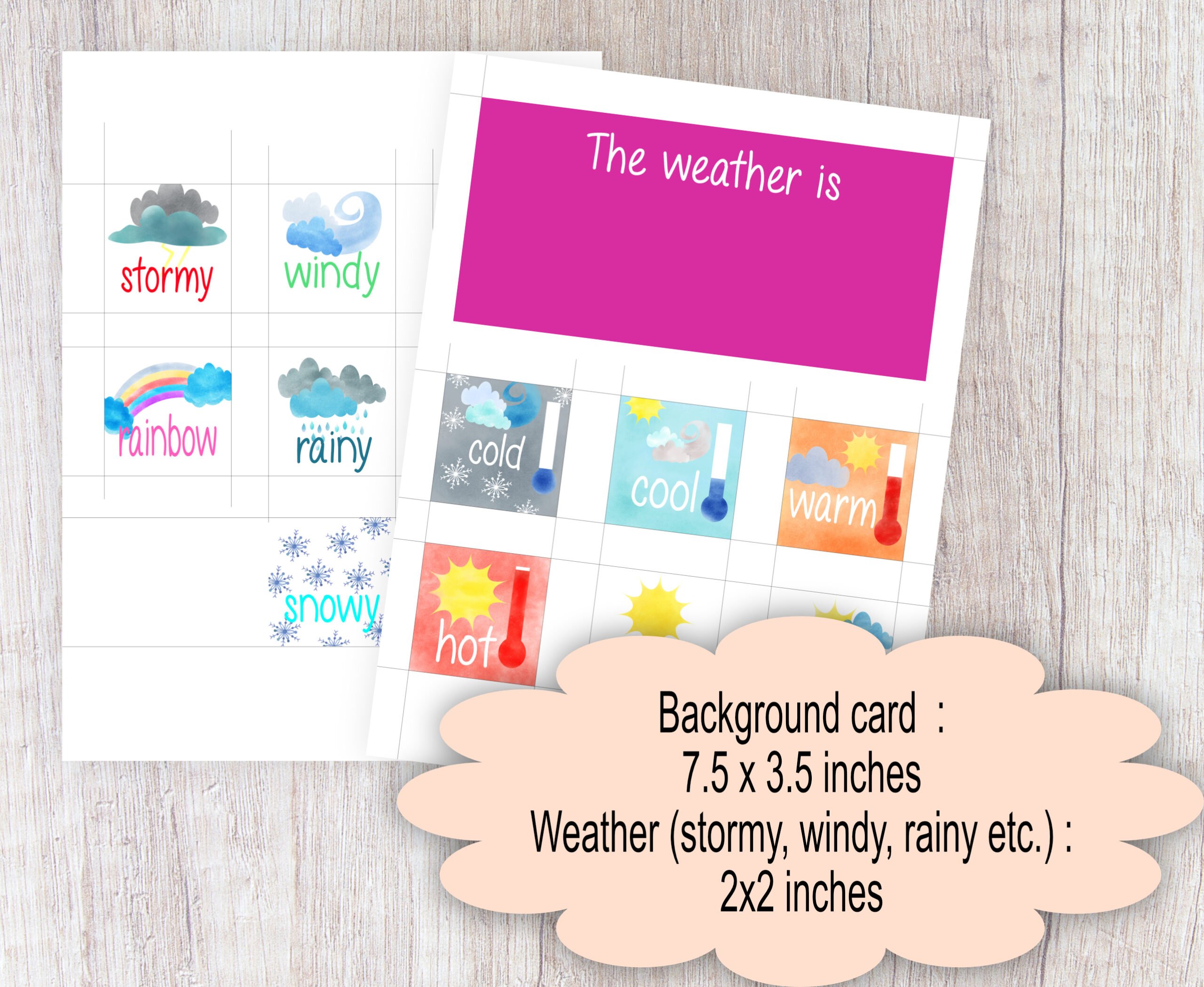 KIDS | SCHOOL GAMES Kids Morning Board Activity Game Home school Weather Chart Calendar