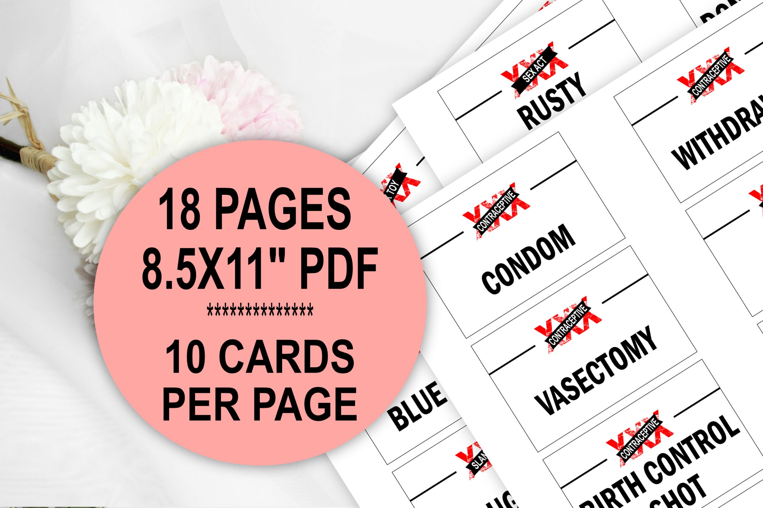 Bridal Shower Games Dirty Adult Naughty Charades Bachelorette Bridal Hen Party Game Cards Adult Naughty Charades Game Cards