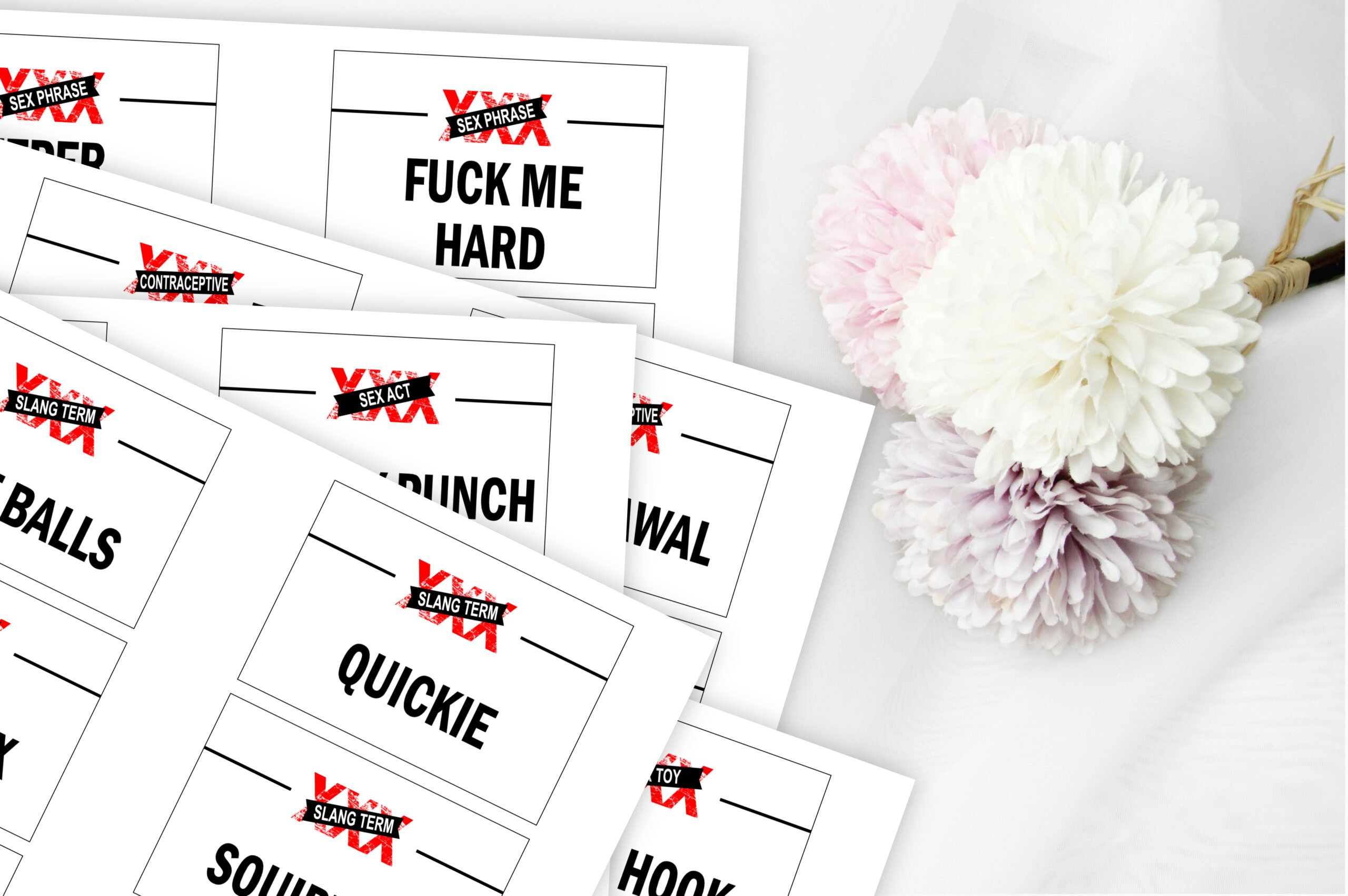 Bridal Shower Games Dirty Adult Naughty Charades Bachelorette Bridal Hen Party Game Cards Adult Naughty Charades Game Cards