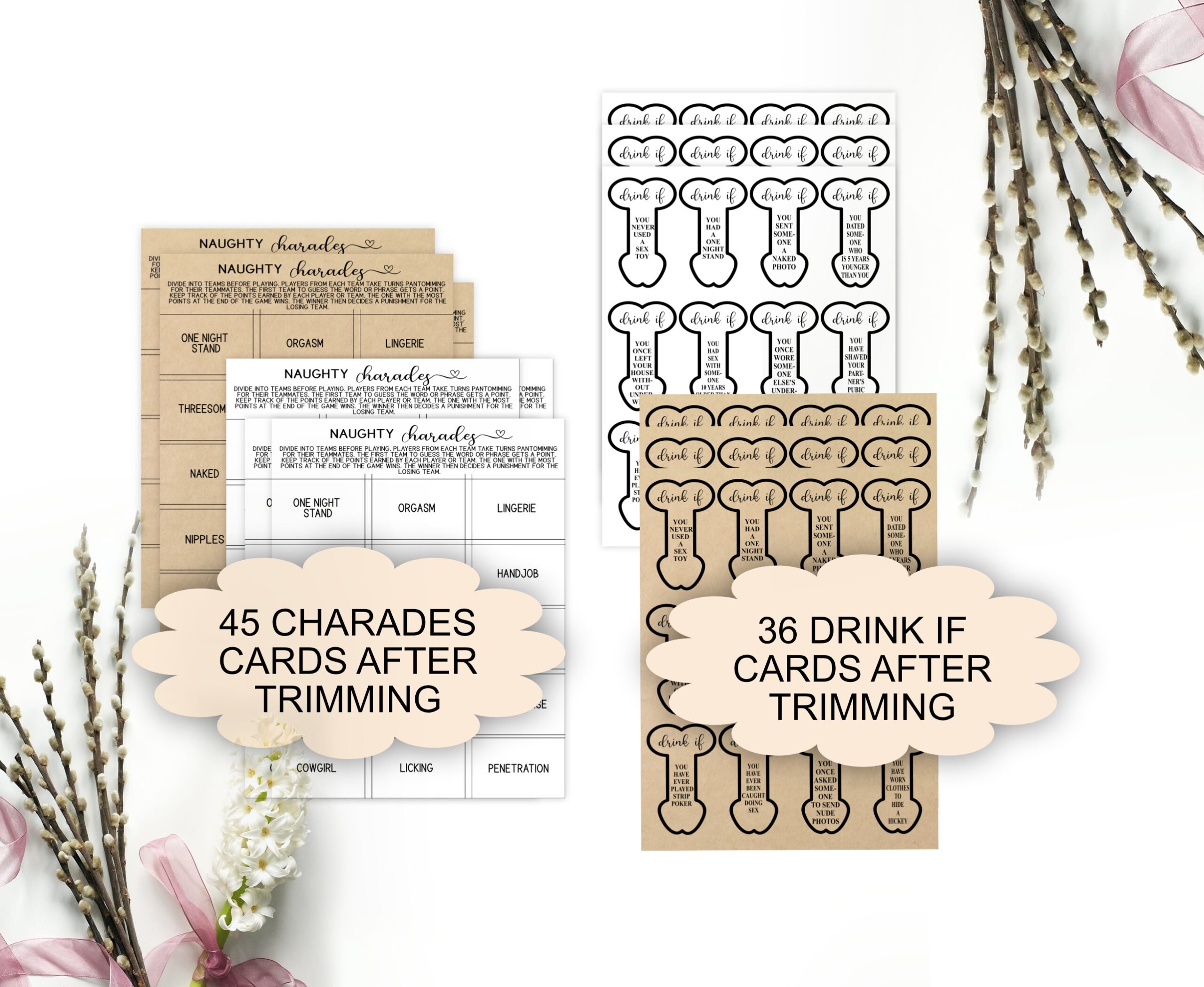 Bridal Shower Games Rustic Adult Dirty Naughty Games Pack Hen do party games