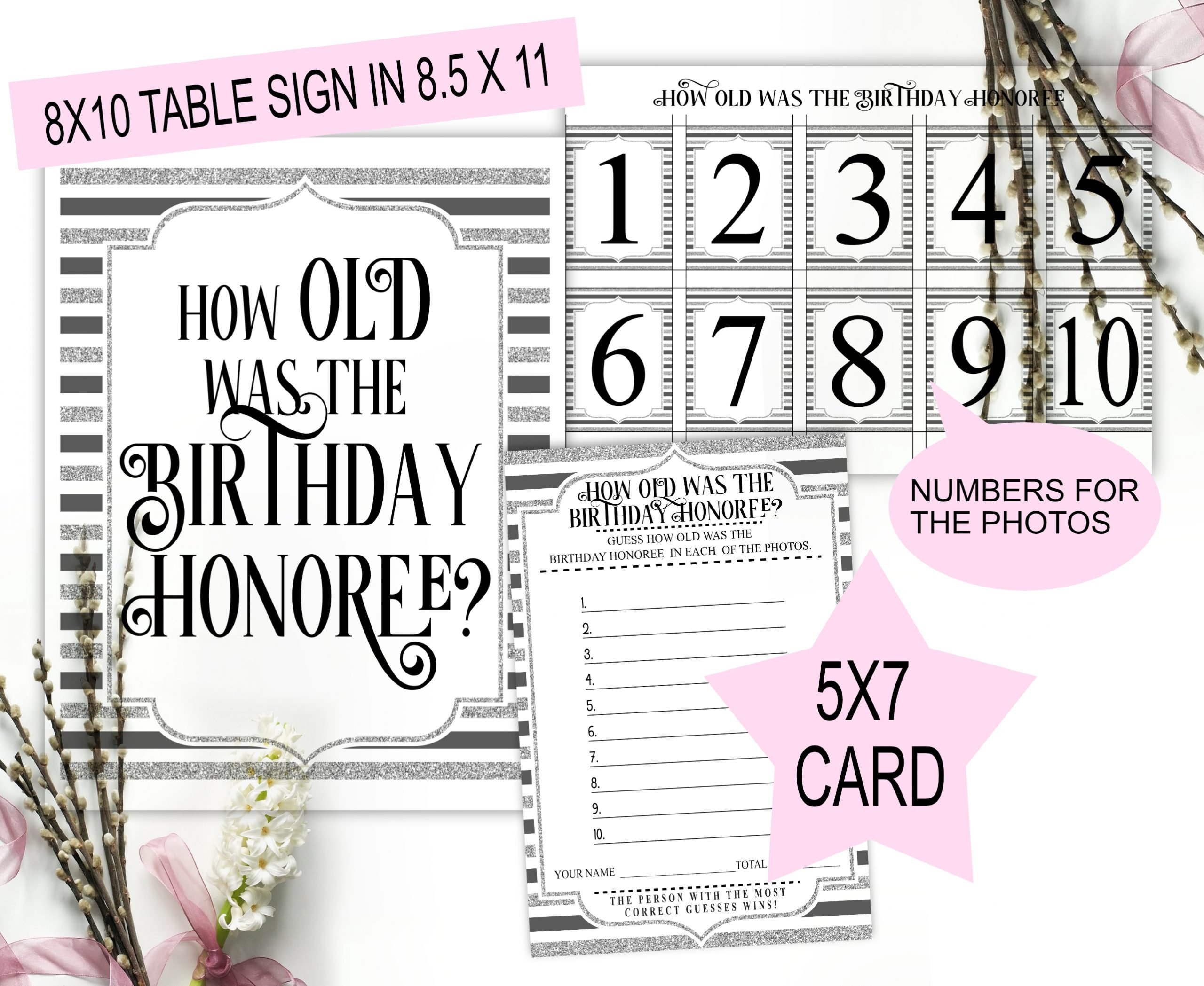 Birthday Games Born in 1940 birthday party games bundle 1940 Charades Game