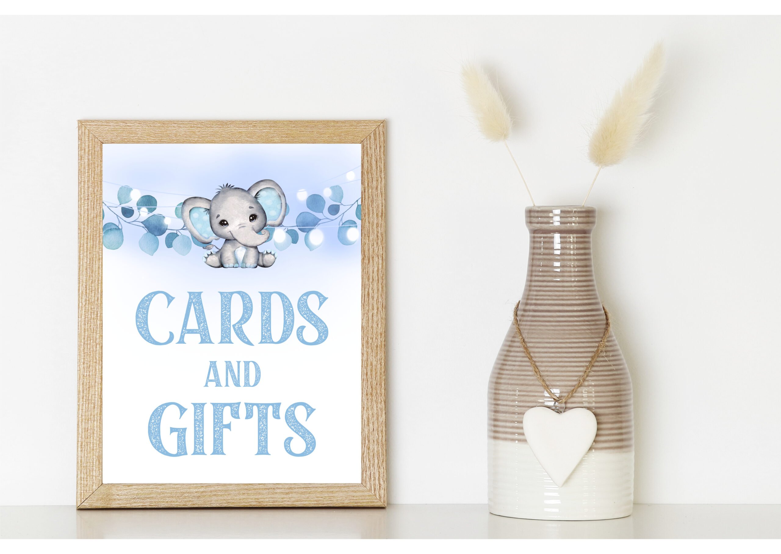 DECOR | SIGNS Blue Baby Boy Elephant Baby Shower Signs Bundle baby blue