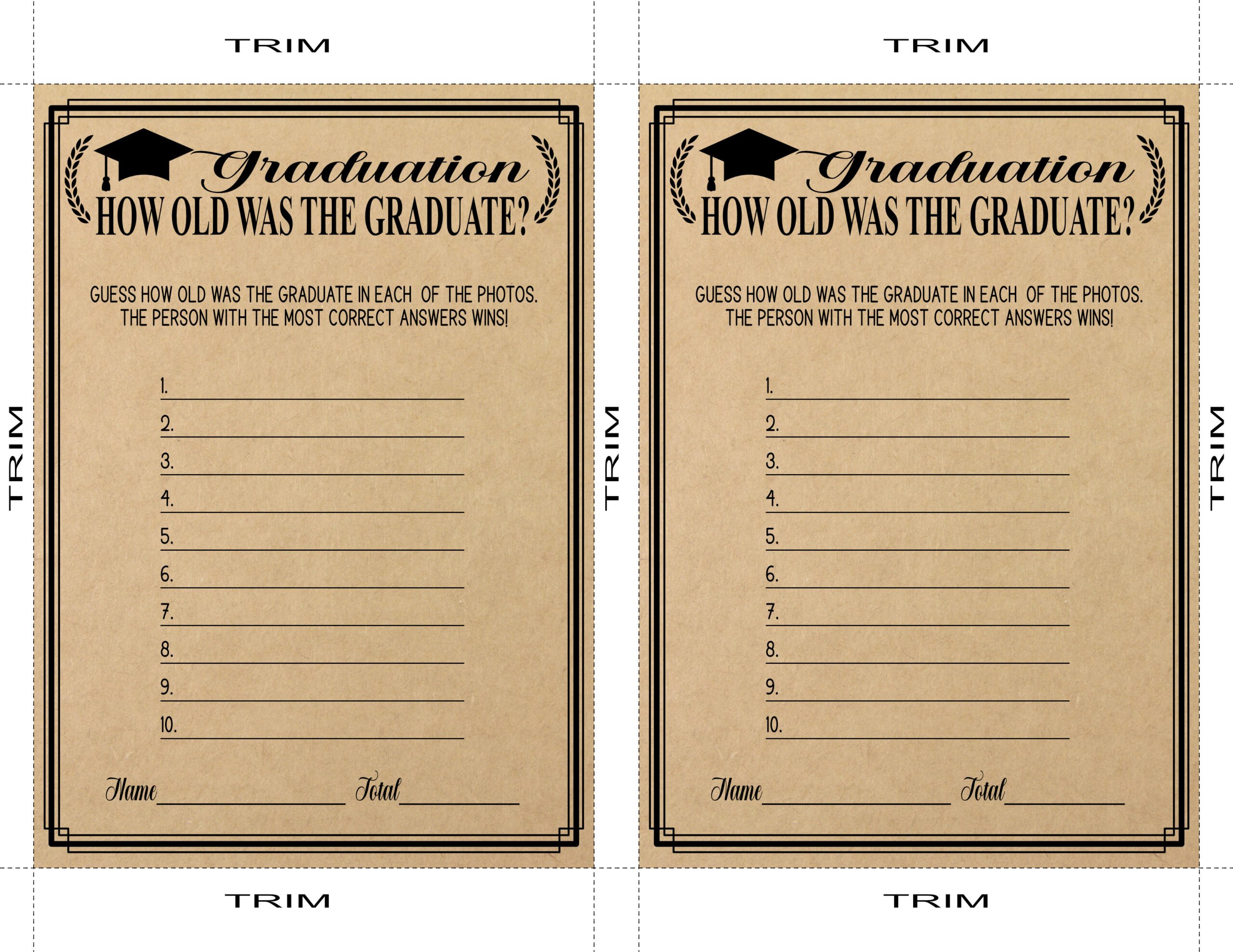 GAMES Rustic Kraft Graduation 14-1 Game Bundle Graduation Charades