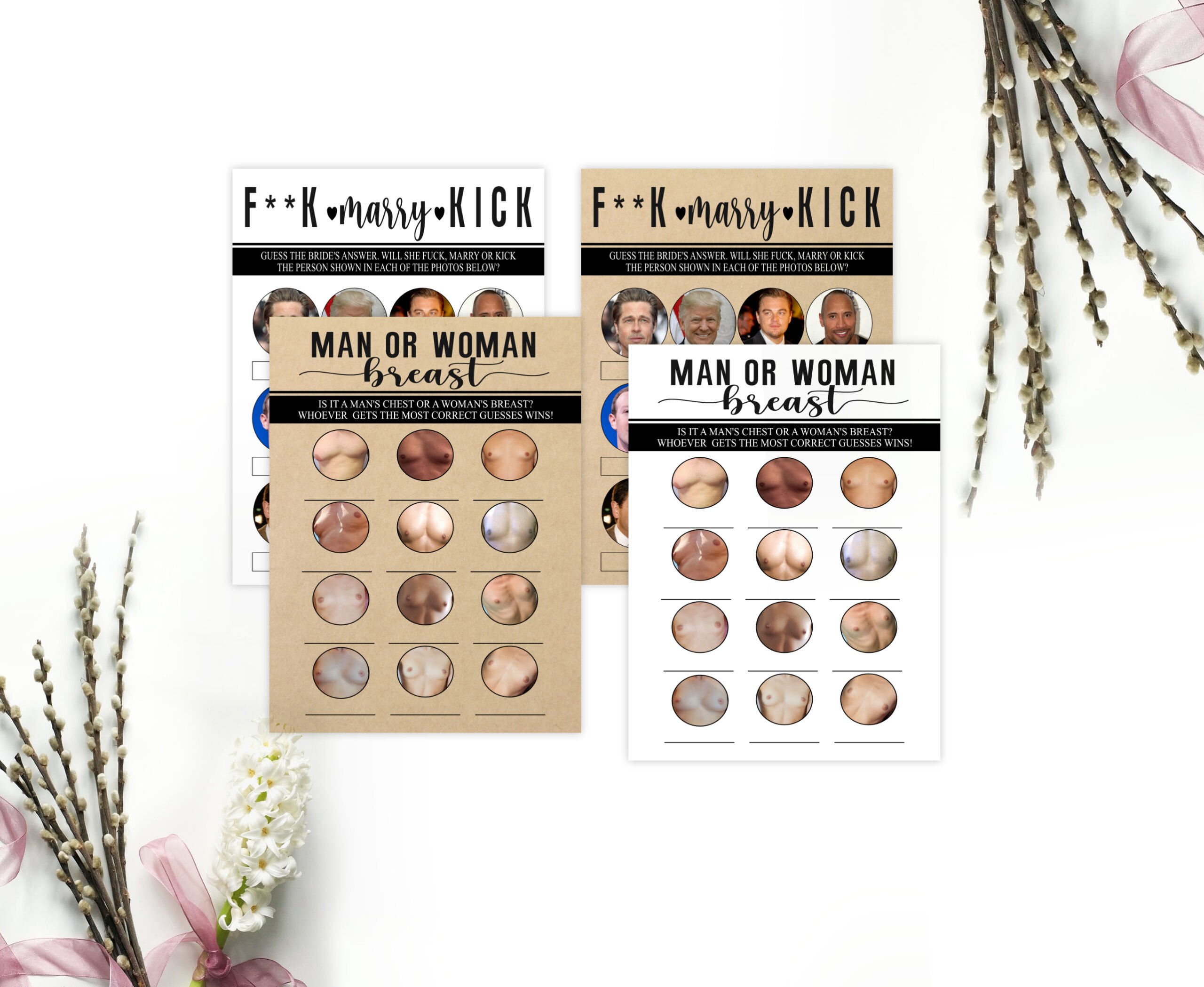 Bridal Shower Games Rustic Adult Dirty Naughty Games Pack Hen do party games