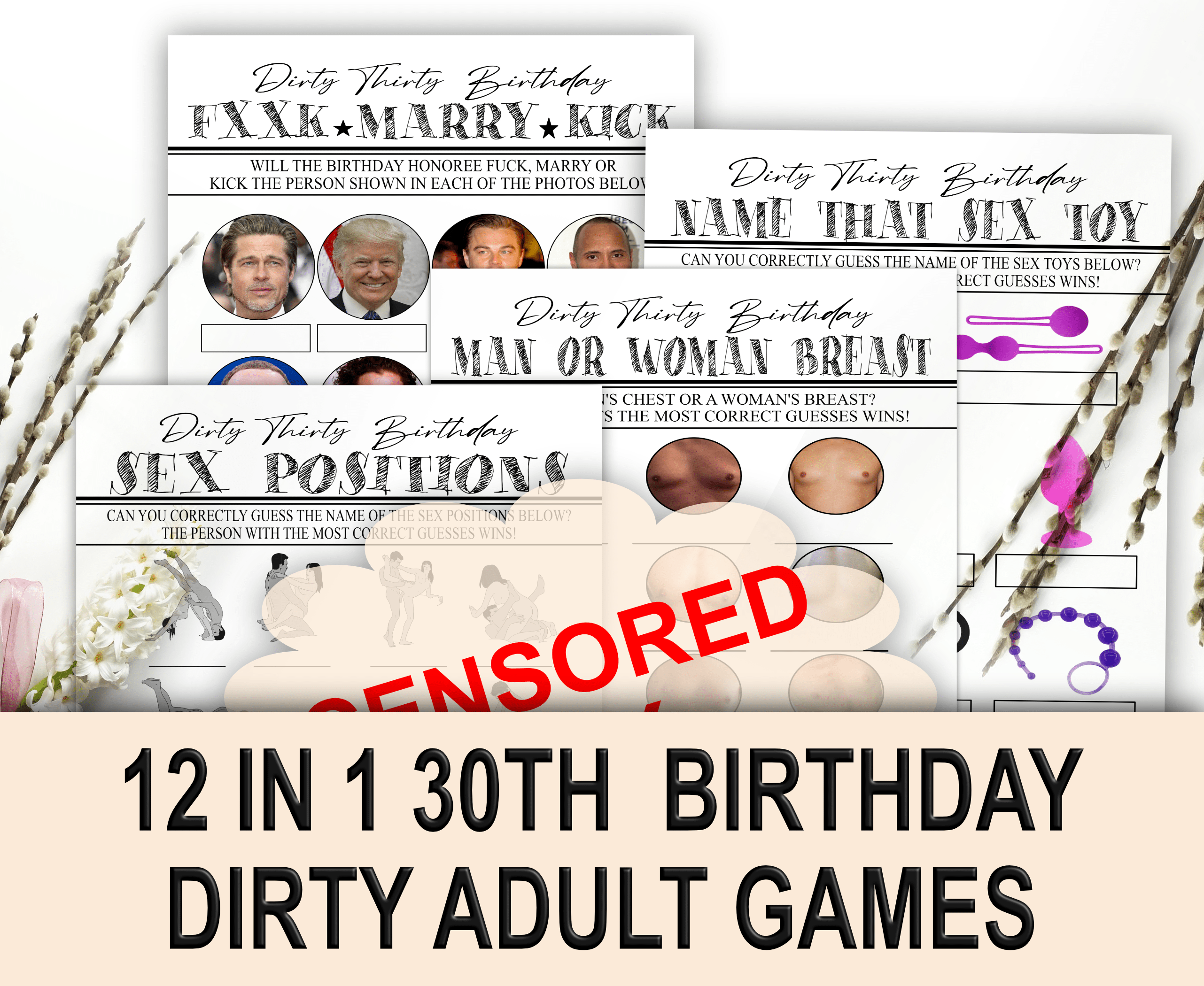 Birthday Games 30th Birthday Party Game Bundle 30th birthday games bundle