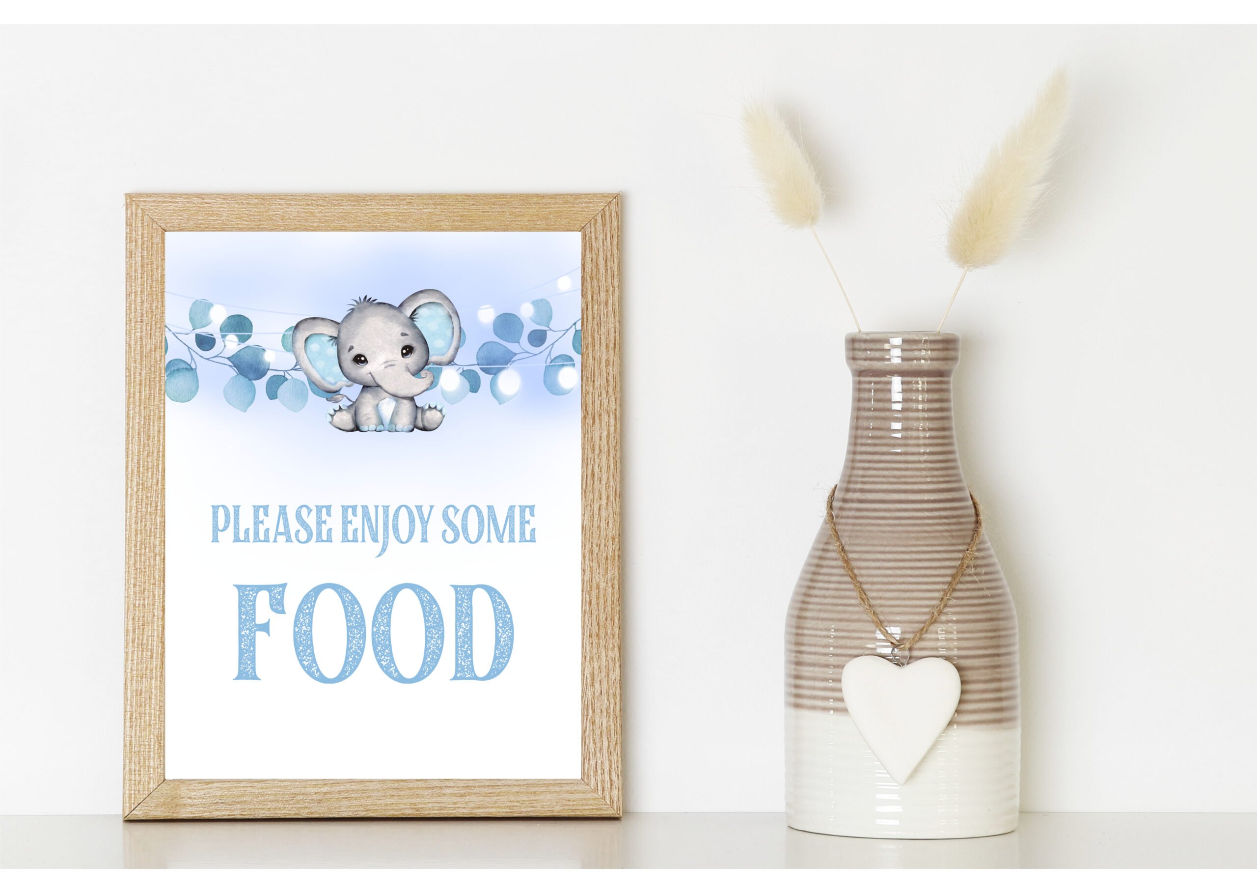 DECOR | SIGNS Blue Baby Boy Elephant Baby Shower Signs Bundle baby blue