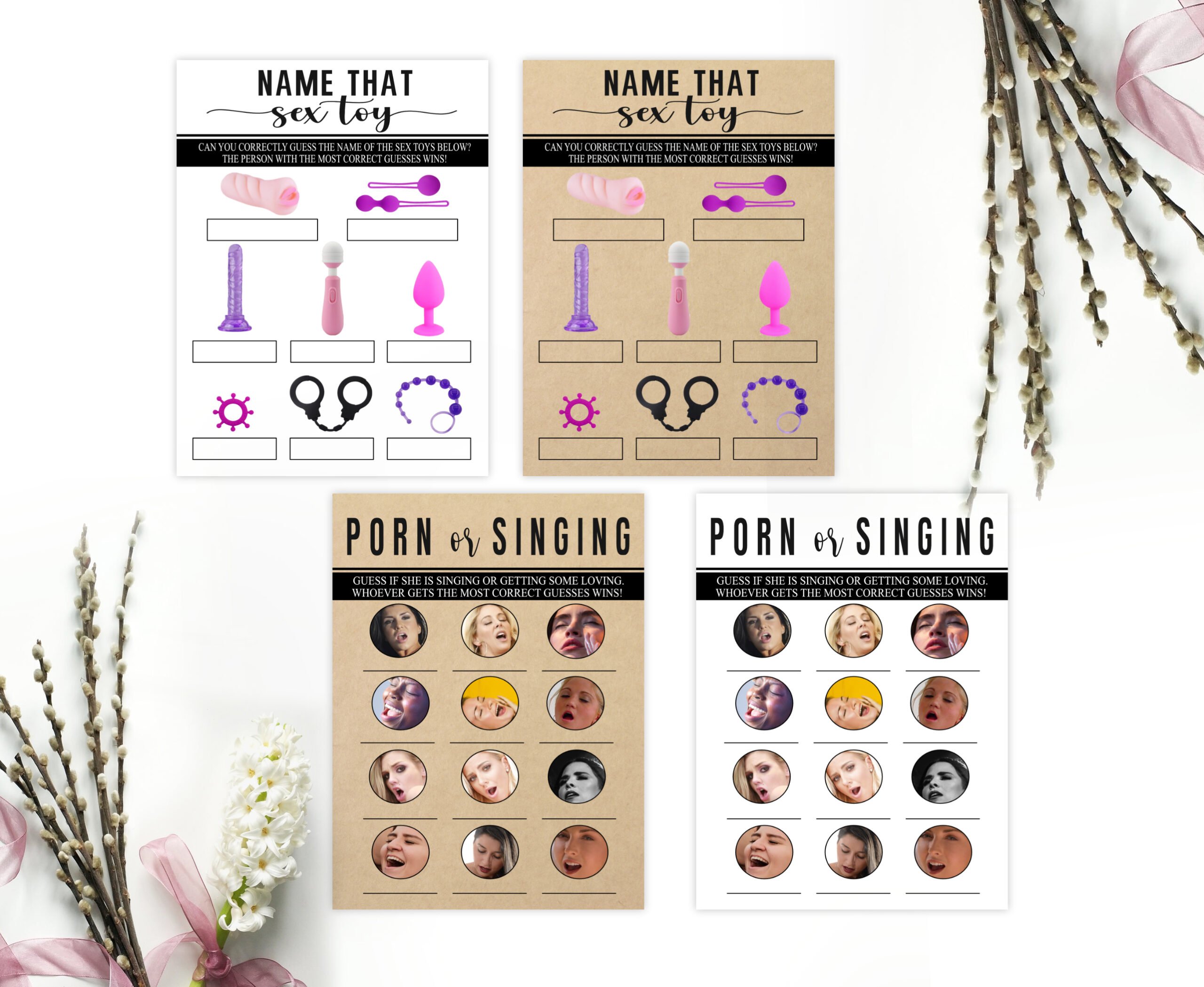 Bridal Shower Games Rustic Adult Dirty Naughty Games Pack Hen do party games