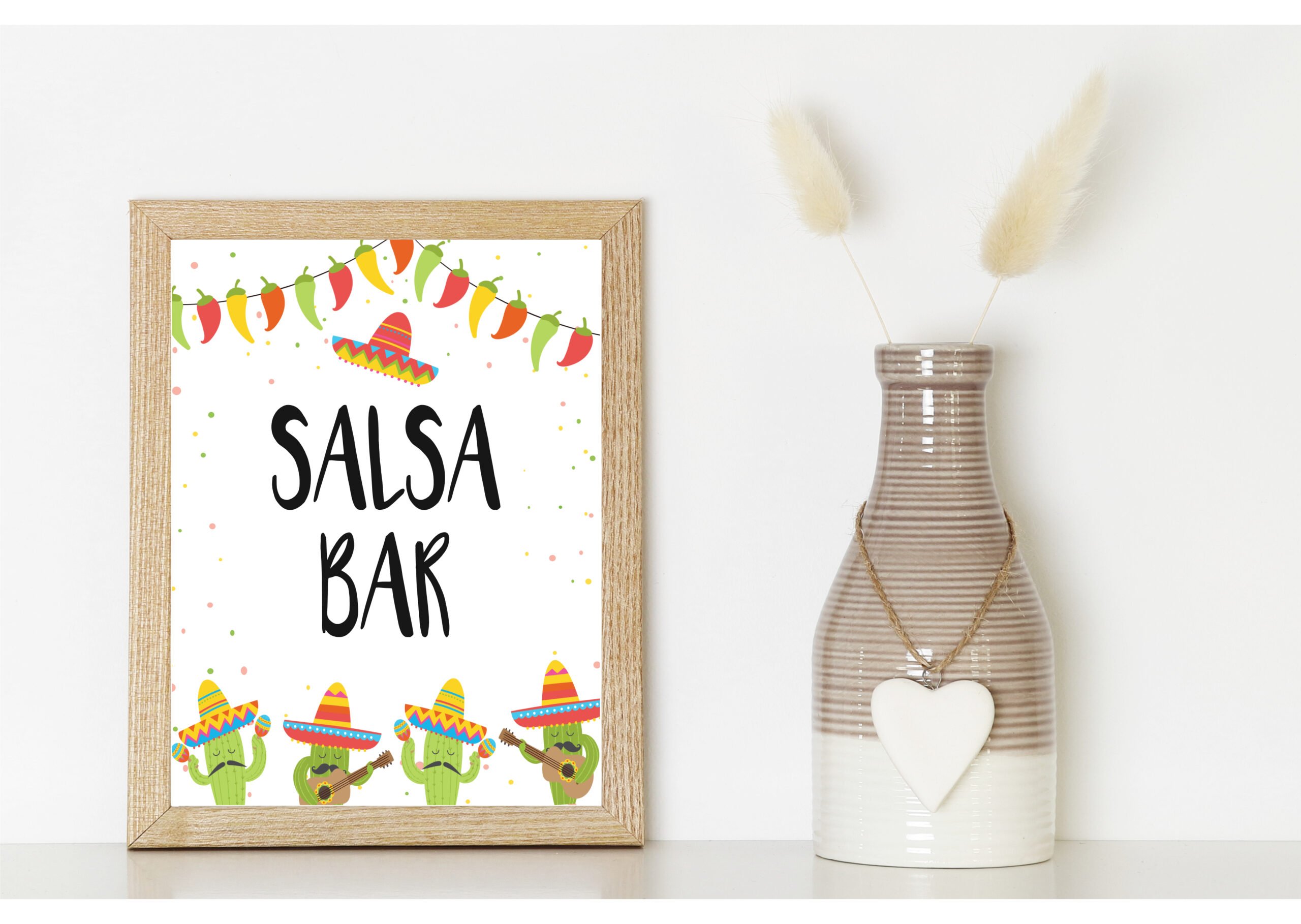 DECOR | SIGNS Fiesta Cactus Salsa Bar Sign Cactus Salsa Bar