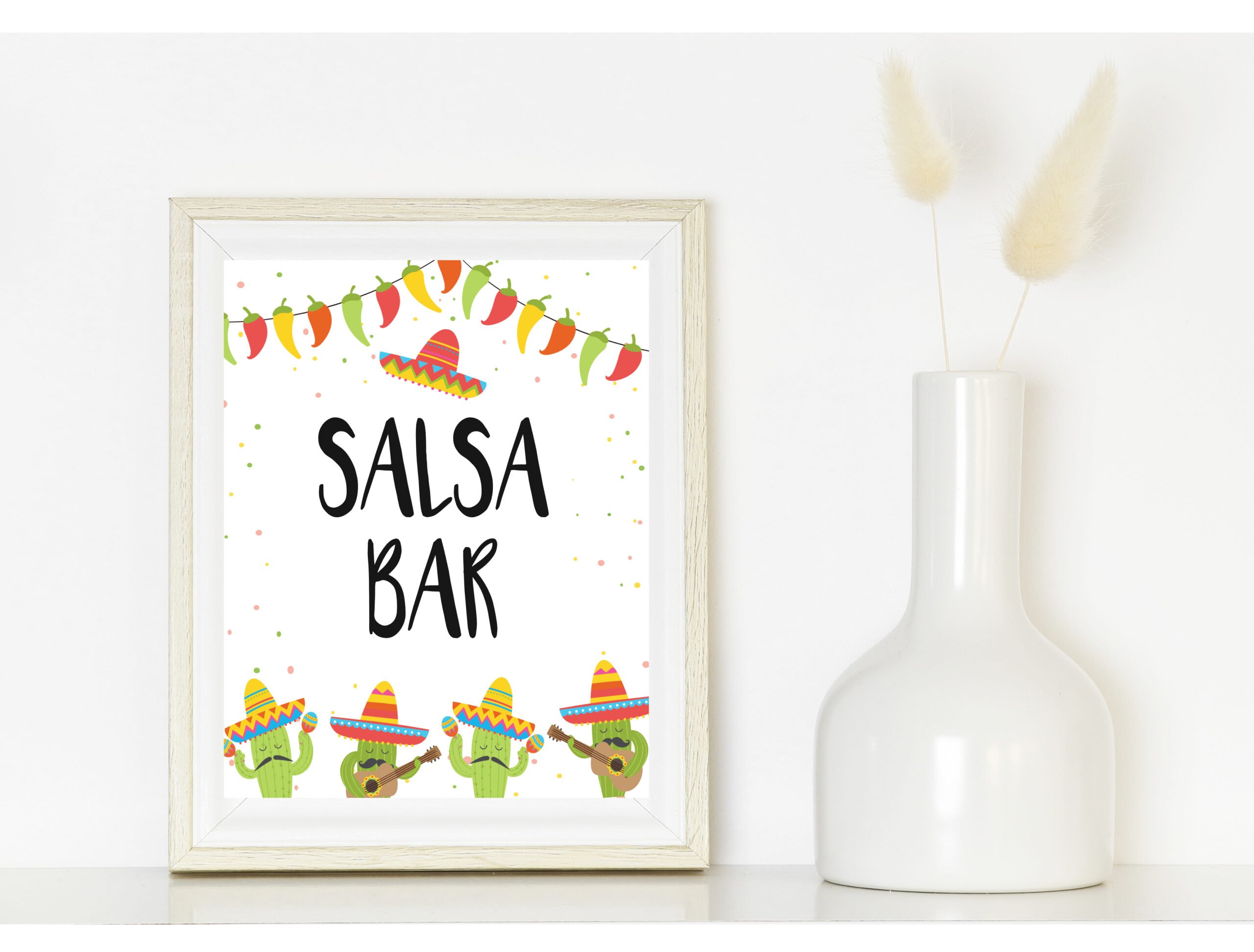 DECOR | SIGNS Fiesta Cactus Salsa Bar Sign Cactus Salsa Bar