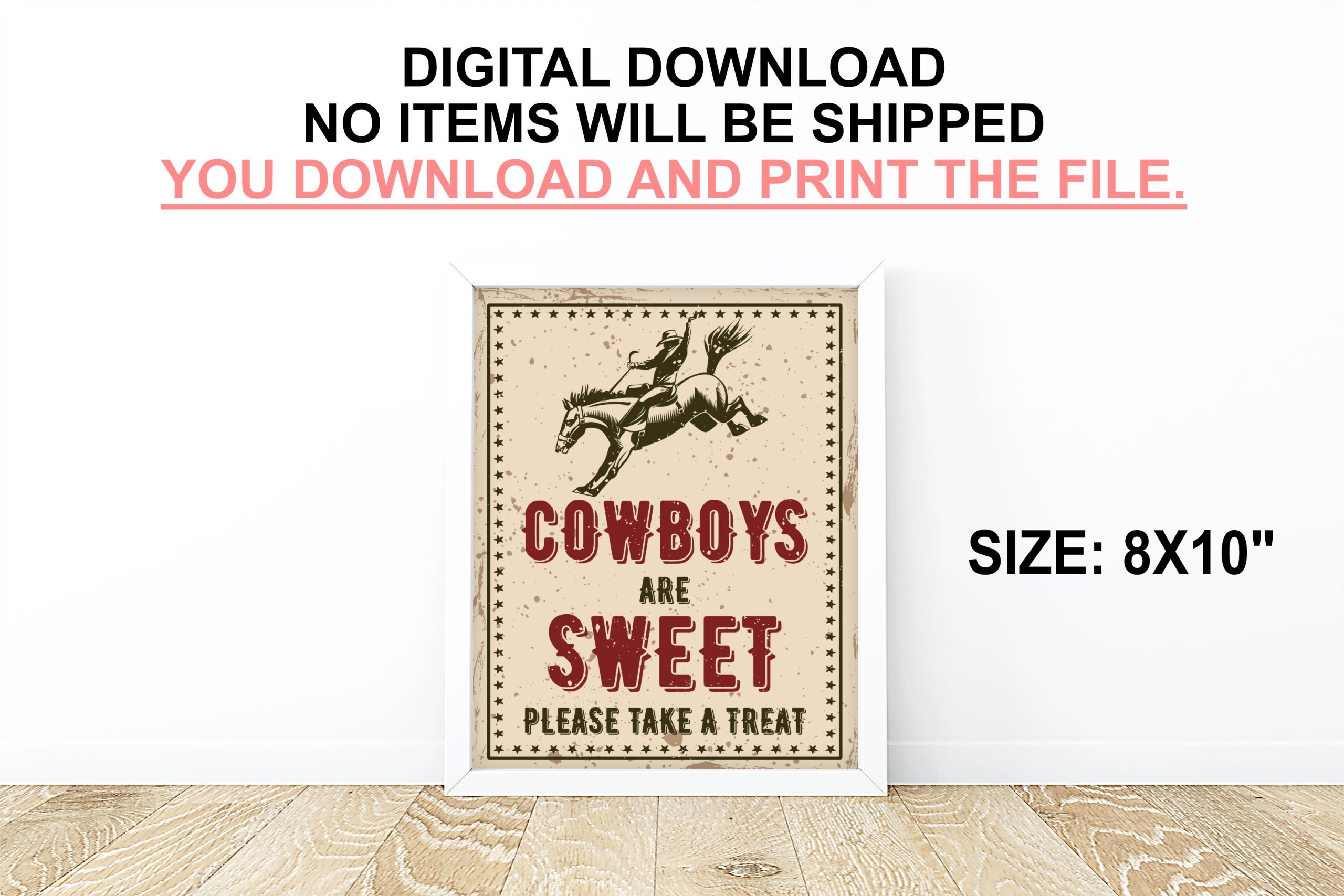 DECOR | SIGNS Sweet Cowboys Rodeo Table Decor Sign – Printable Digital Download” Baby Shower Sign