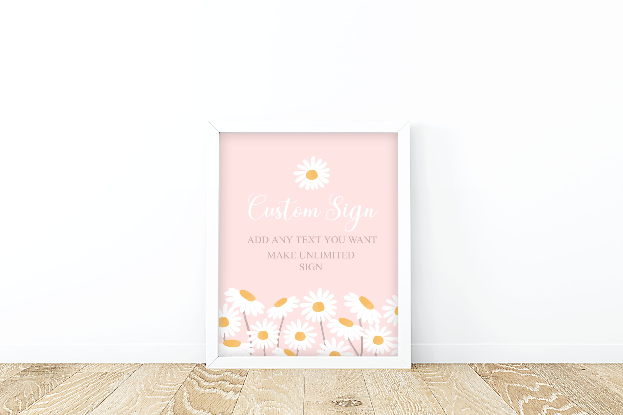 DECOR | SIGNS Editable Daisy Boho Custom Sign 8x10 Corjl Template