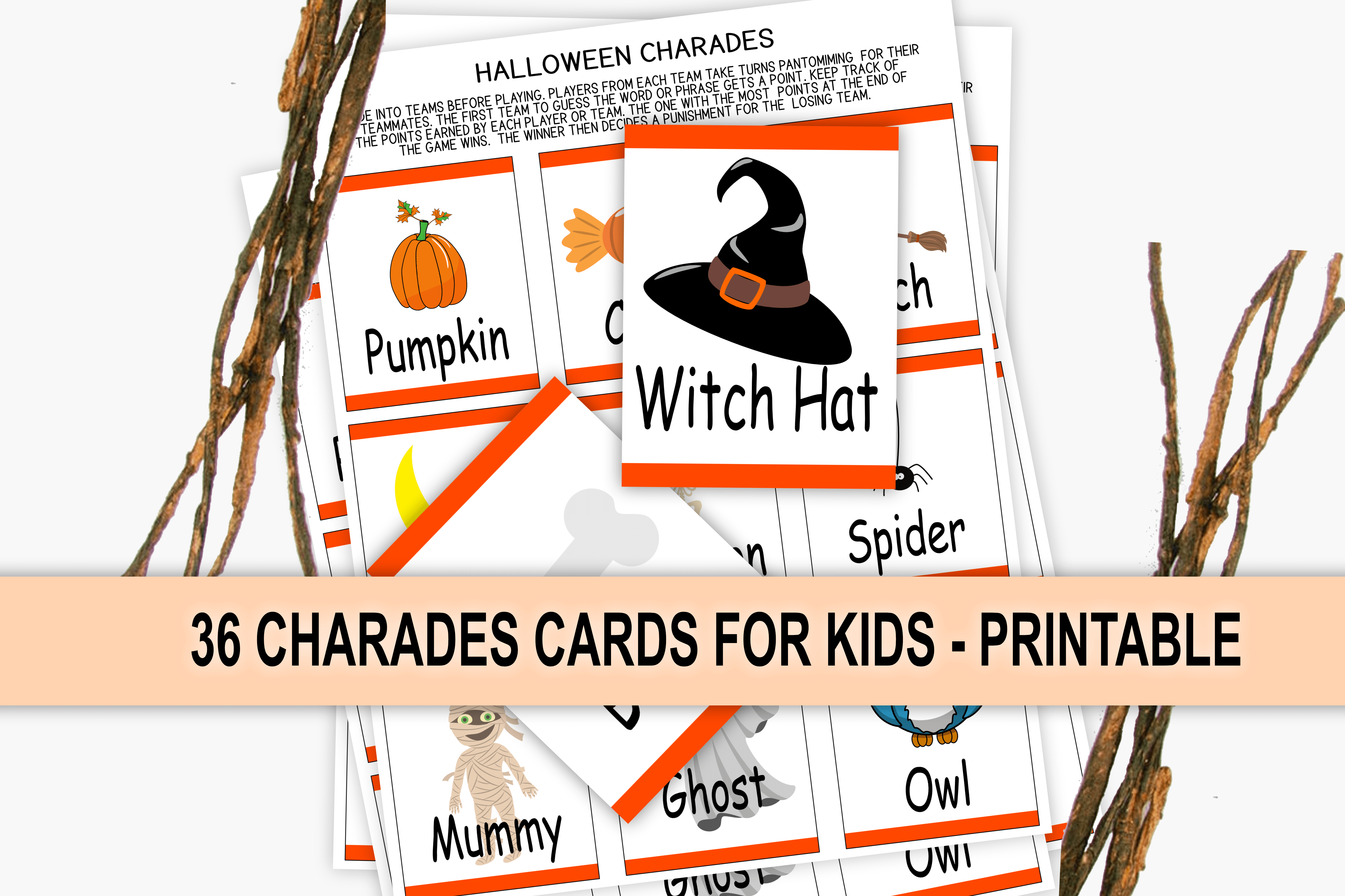 Halloween Spooky Fun for All: Printable Halloween Games Bundle for Adults and Kids Adults