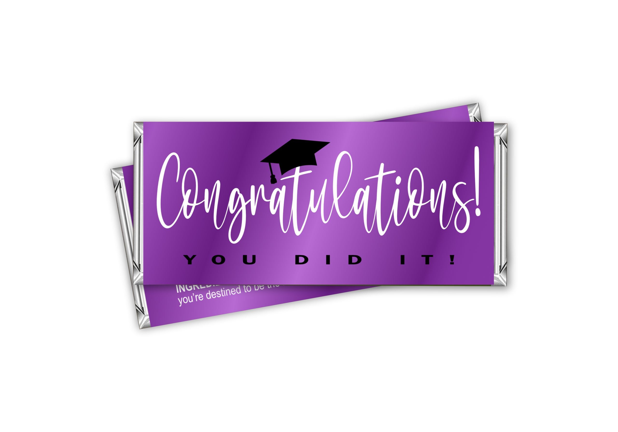 Candy Bar Wrapper Printable Graduation Day Candy Bar Wrapper – Purple Black Graduation Day Chocolate Bar Wrapper 8.5x11 Printable Wrapper