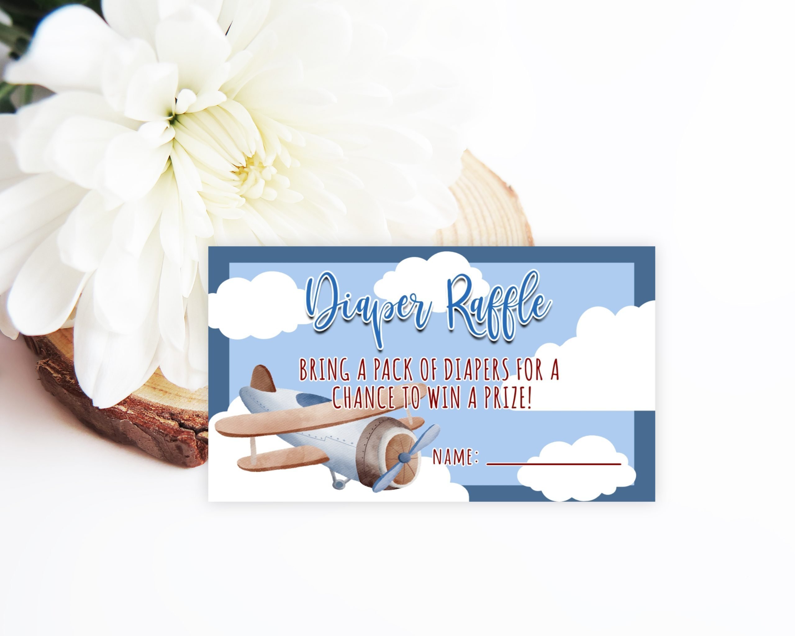 Baby Shower Invitation / Set Editable Airplane Baby Shower Invitation Set – Blue Airplane Theme Airplane Baby Shower Theme