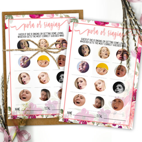 Porn or Singing Game: Adult Bachelorette Party Funny Game | Printable Printables Depot